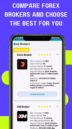 Forex Brokers App Screen 2
