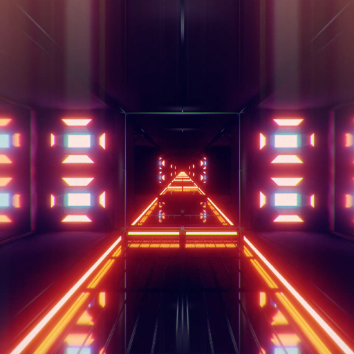 neon tunnel wallpaper logo