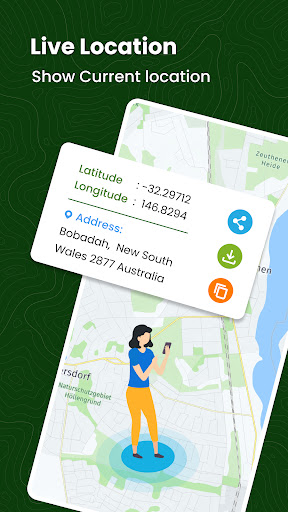 Android application Live Mobile Location & Address screenshort