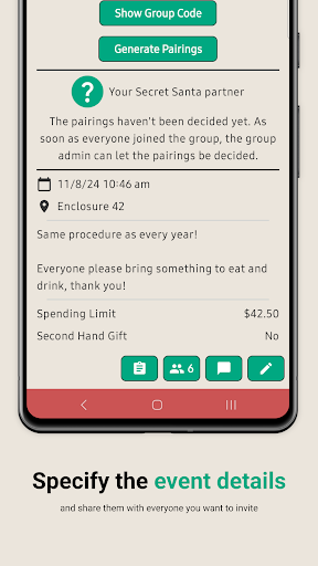 Secret Santa Helper App Screen 3