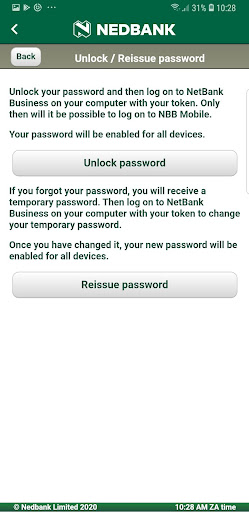 Nedbank AppSuite Screen 2
