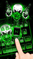 screenshot of Weed Guns Skull Keyboard Theme