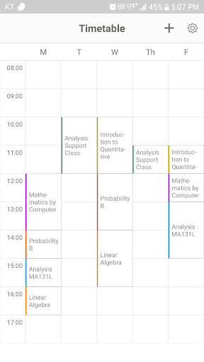 Timetable: a lovely scheduler Screen 2