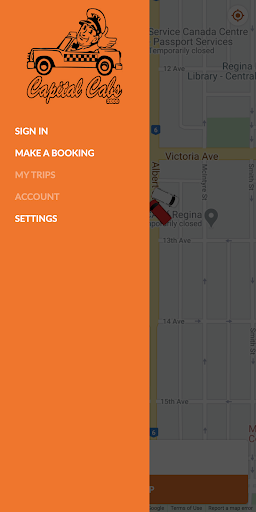 Android application CapitalCabs Regina, SK screenshort