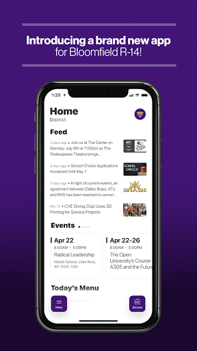 Android application Bloomfield R14 School District screenshort