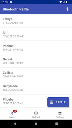 Bluetooth Raffle Screen 3