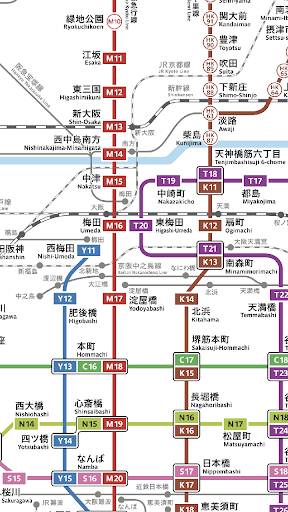 大阪地铁路线图