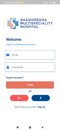 Shashirekha Hospital Connect Screen 3