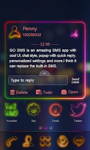 GO SMS PRO NEONLIGHT THEME For PC installation