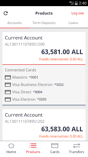ProCredit m-banking Albania Screen 3