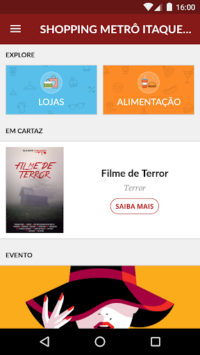 Android application Shopping Metrô Itaquera screenshort