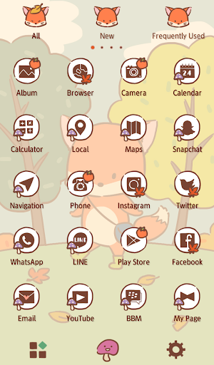 Cute Wallpaper Fall Fox Theme Screen 3