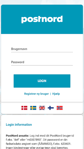 Android application Postnord Learning screenshort