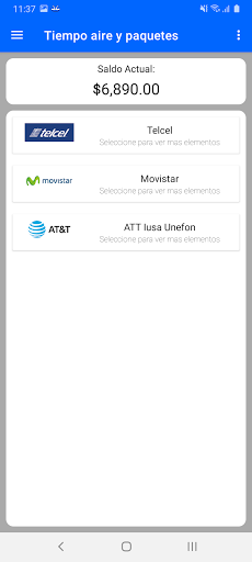 Venta TAE y Servicios de datos Screen 3
