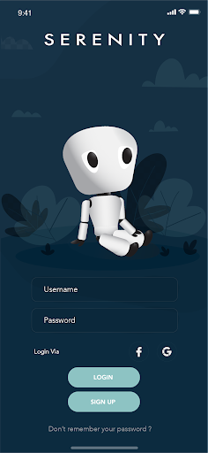 Android application Serenity screenshort