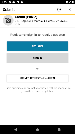 Screenshot of SeeClickFix Elk Grove
