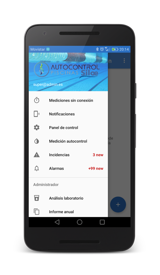 #1. SILOE Autocontrol Piscinas (Android) By: Algarsys Mobile