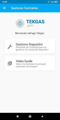 Android application GestioneCentraline screenshort