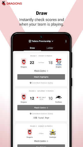 Screenshot of St George Illawarra Dragons