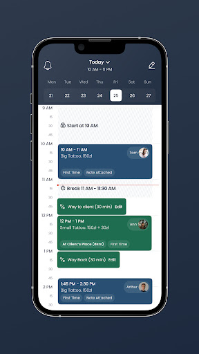 Android application Forreserve For Performers screenshort