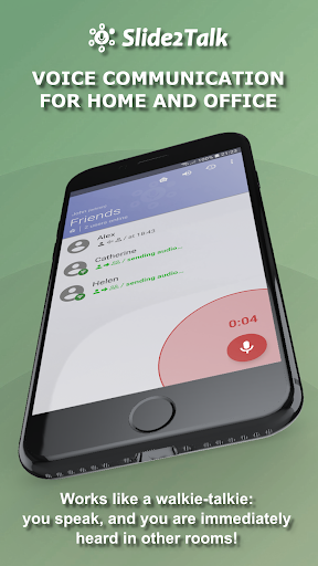 Android application Walkie Talkie - Slide2Talk screenshort