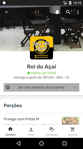 Android application Rei do Açaí screenshort