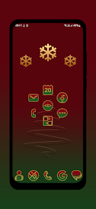 Red Green Christmas Icons