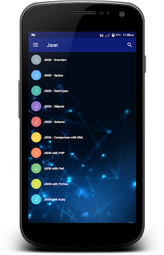 Android application Learn - Json screenshort