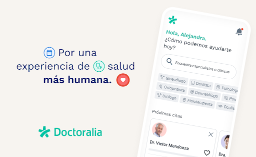 Android application Doctoralia: pide citas médicas screenshort