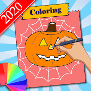Halloween Coloring and Painting Book