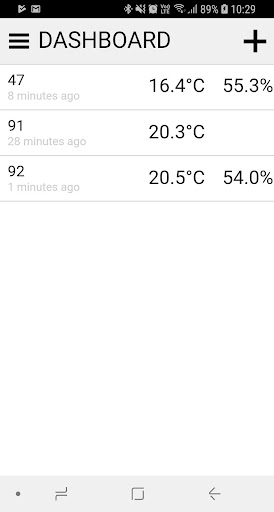 Android application TempReport screenshort