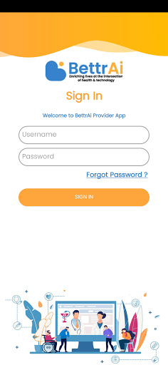 Android application BettrAi Provider screenshort