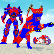 Police Panther Robot Bike Transformation Hero