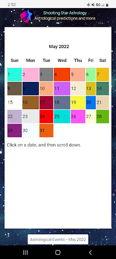 Android application Shooting Star Astrology screenshort