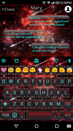 Spacecraft Emoji Keyboard Skin