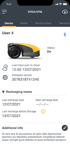 Stiga Service Screen 2