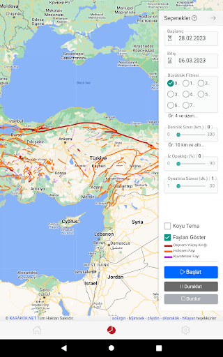 eDeprem - Dinamik Haritalar screenshot 11