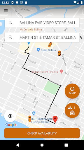 Android application Ballina Taxis screenshort