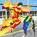 Cover Image of Download Flying Police Robot Fire Hero: Gangster Crime City 4 APK