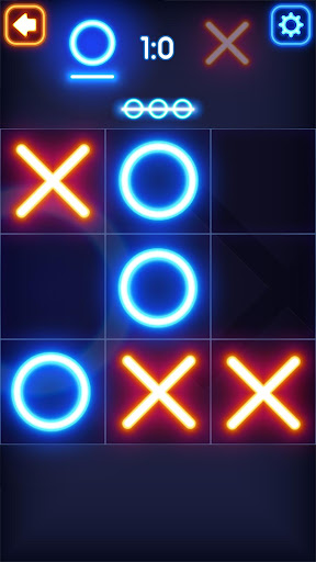 لعبه Tic Tac Toe Glow apk مهكر4