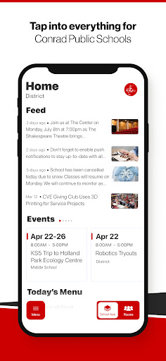 Android application Conrad Public Schools screenshort
