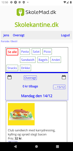 SkoleMad.dk Screen 2