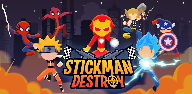 Stickman Destroy - Super Warri