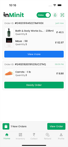 inMinit Seller Partner App