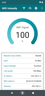 WiFi signal strength meter