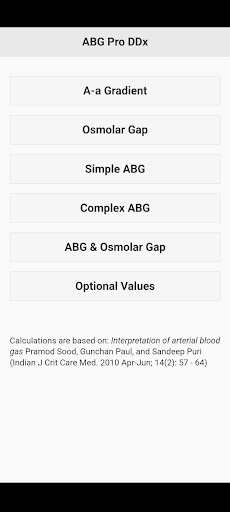 Android application ABG Pro DDx screenshort
