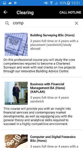 NU Clearing - Northumbria Univ Screen 3