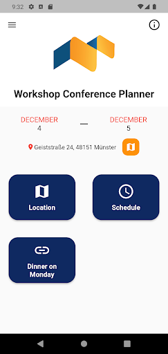 Android application Workshop Conference Planner screenshort