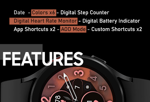 Modern Analog Rose Watch Face Screen 2