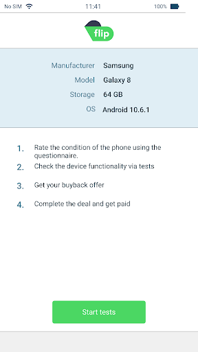Android application Flip Buyback screenshort